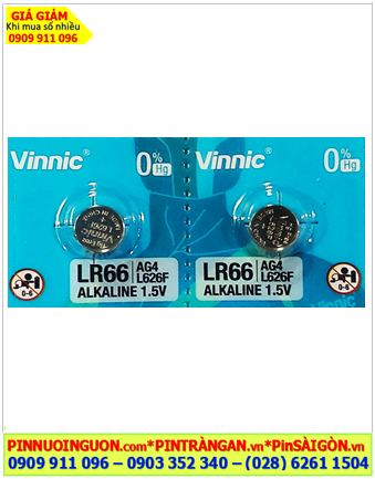 VINNIC L626F _Pin cúc áo 1.5v Alkaline VINNIC AG4, L626F, LR66, 376 chính hãng